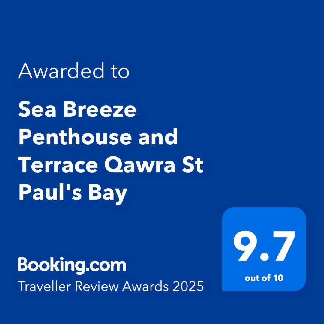 Ferienwohnung Sea Breeze Penthouse And Terrace Qawra St Paul'S Bay St. Paul's Bay Exterior foto
